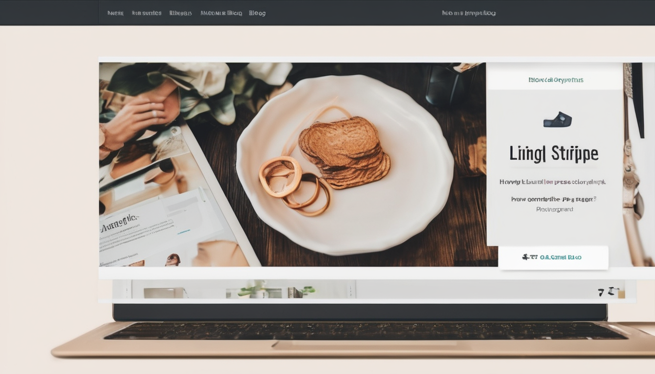 "How to Add Stripe Payments to Link in Bio Pages - Qurrl.ink shopping cart editor with Stripe integration showing product buttons and checkout preview"