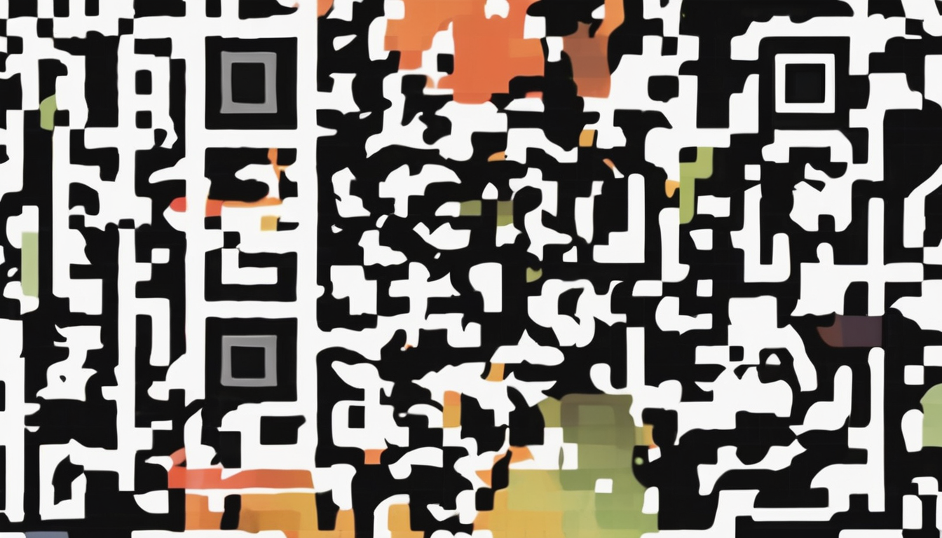 Customizing QR Codes with Brand Colors and Logos - A QR code design template overlaid with a brand's logo.