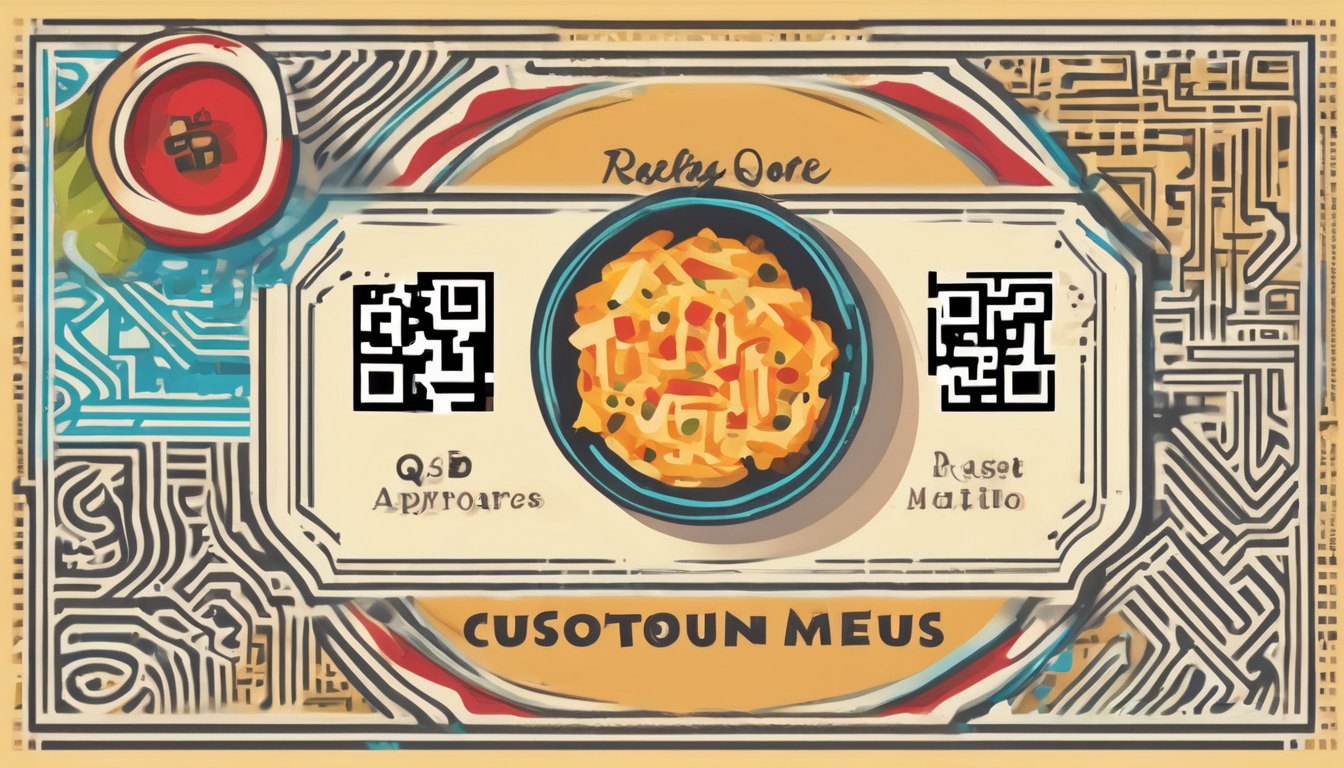 Customizing QR Code Design for Restaurant Menus - Example of a well-designed QR code on a menu